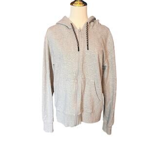 Peloton Rainbow Spellout Women's Gray Zip Up Hoodie.  Size Small